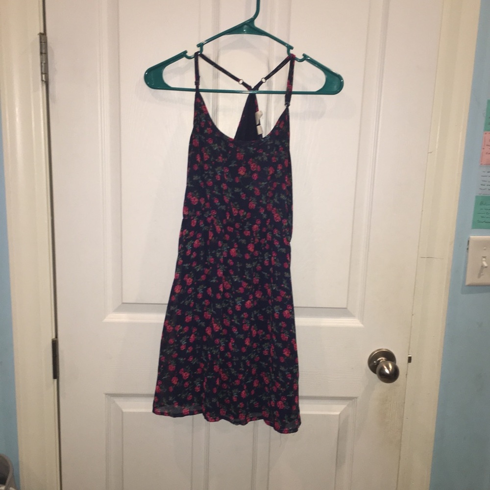 Navy Floral Dress
